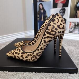 Fur Leopard Heels